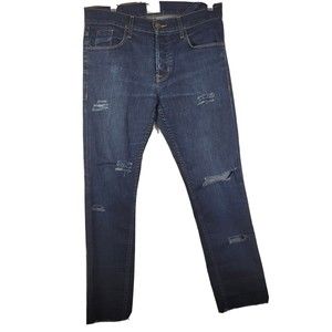 Hudson Sartor Slouchy Skinny Black Jeans Button Fly Denim Mid Rise size 29